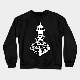 Get Lit Lighthouse Pun Cape Cod Funny Crewneck Sweatshirt